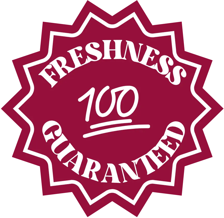 Freshness 100% Guaranteed